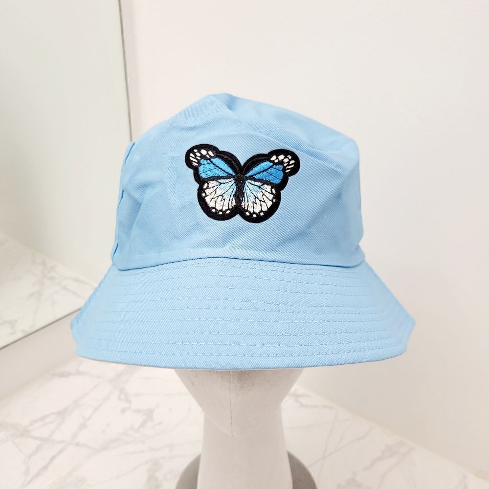 Brand New Blue Butterfly Bucket Hat